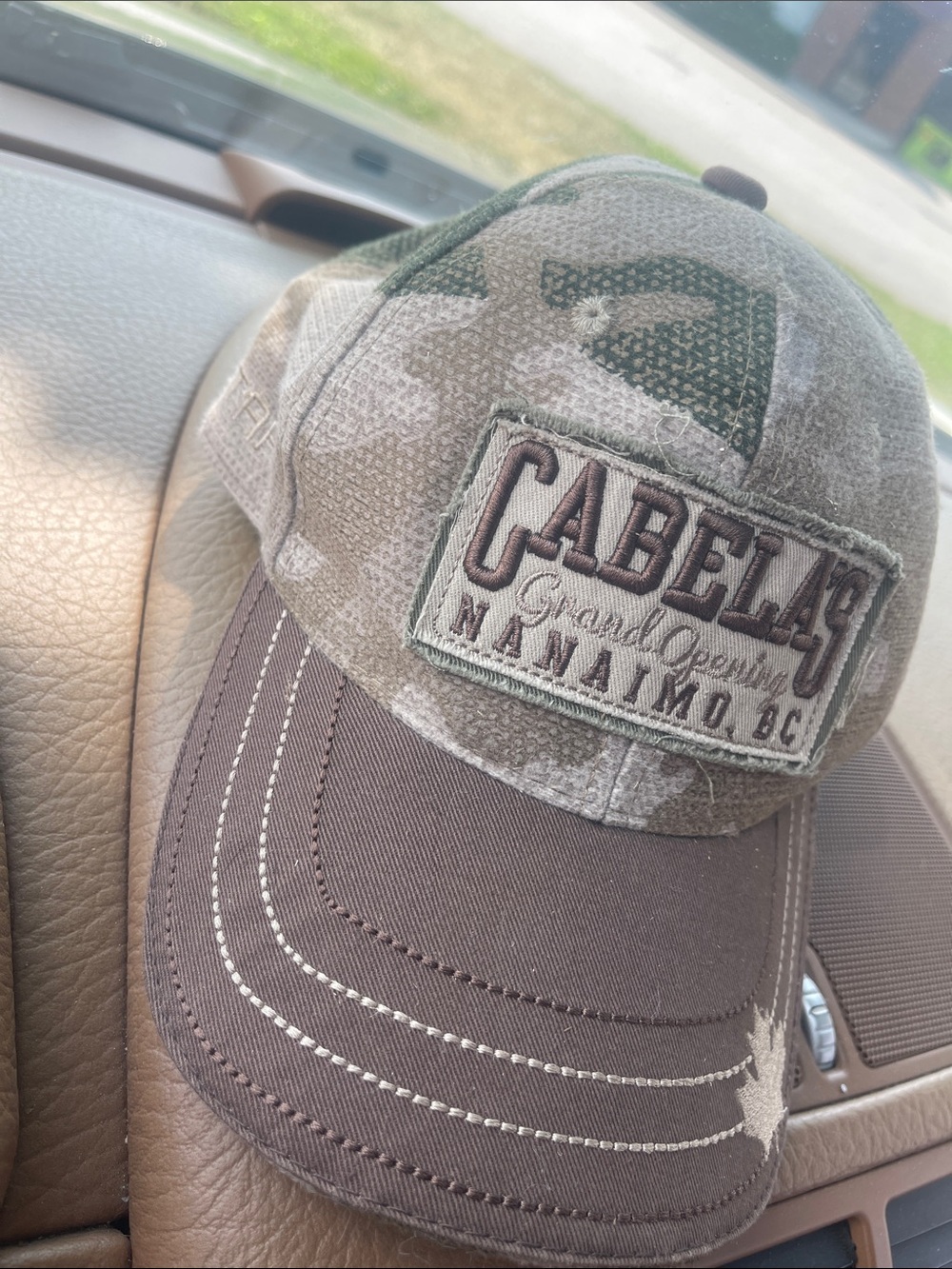 Cabela's Camouflage Baseball Cap in Olive Green and Brown